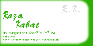 roza kabat business card